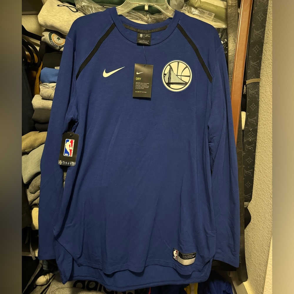 Nike official Golden State Warriors shooting drills-fit shirt LRG
